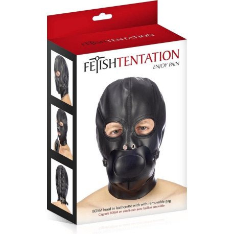 Маска Fetish Tentation BDSM Hood in Leatherette With Removable