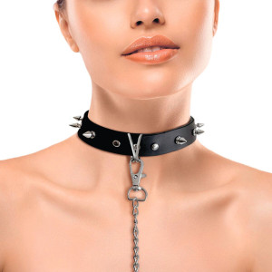 Нашийник з повідцем Art of Sex Collar Spikes and Leash