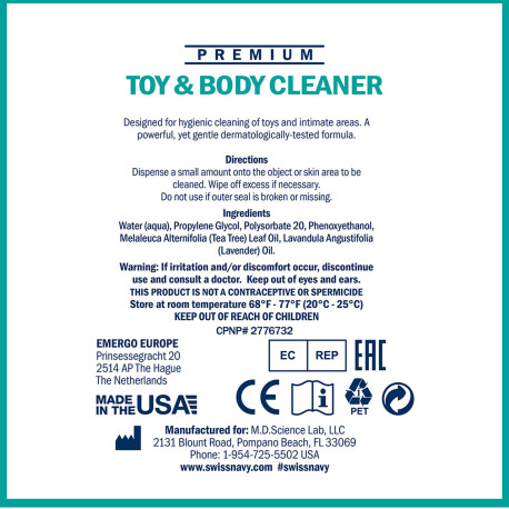 Спрей для очищення Swiss Navy Toy &amp; Body Cleaner