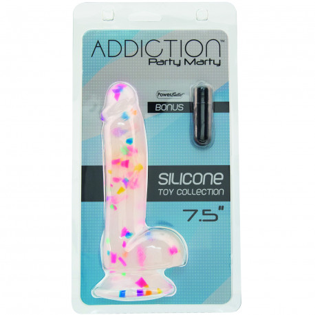 Фалоімітатор Addiction Party Marty 7.5&quot; Frost and Confetti