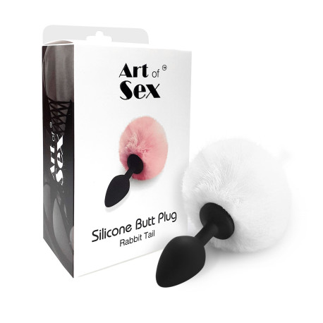 Анальна пробка Art of Sex Silicone Butt Plug Rabbit Tail Medium