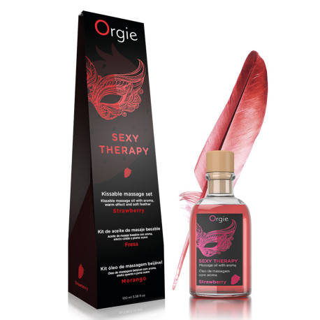 Набір для масажу Orgie Lips Massage Kit Strawberry