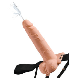 Страпон з імітацією сім'явиверження Pipedream 7" Squirting Hollow Strap-On