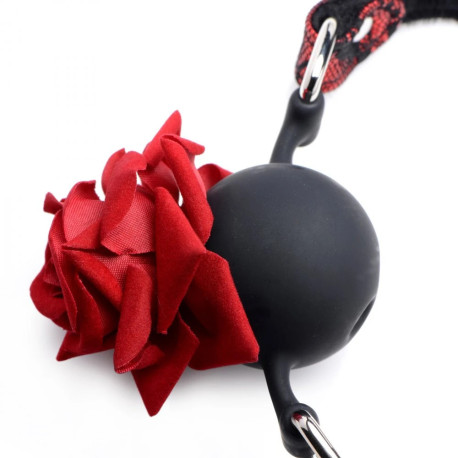 Кляп Master Series Silicone Ball Gag with Rose