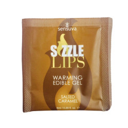 Пробник гелю для інтимних поцілунків Sensuva Sizzle Lips Salted Caramel