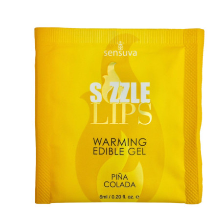 Пробник гелю для інтимних поцілунків Sensuva SSizzle Lips Pina Colada