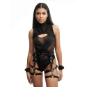 Гартери з наручниками PURRSENSE Donna Leather Leg Garters With Cuffs