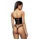 Комплект PURRSENSE Missy Corset &amp; Panties Leather Set