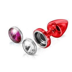 Анальна пробка Diogol Swarovski ANNI Magnet Red Small