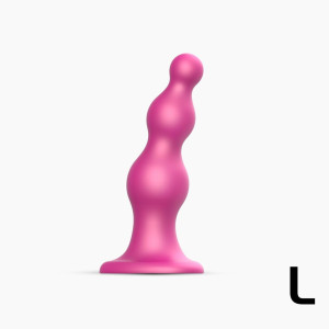 Фалоімітатор Strap-On-Me Dildo Plug Beads Black L