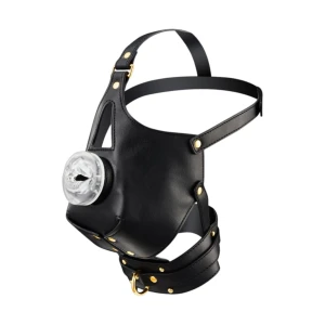 Маска LOCKINK SEVANDA Blowjob Head Muzzle with Leash