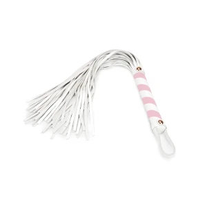 Флогер Liebe Seele Fairy White & Pink Leather Flogger Whip