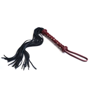 Флогер Liebe Seele Wine Red Heavy Leather Flogger with Studded Handle