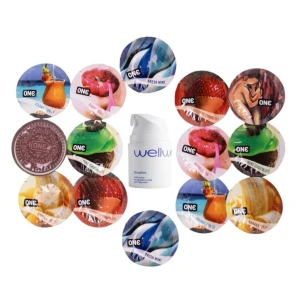 Набір презервативів ONE FlavorWaves та лубрикант WellWet